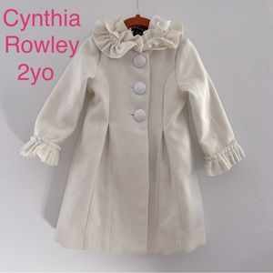 Cynthia Rowley cozy and elegant white coat, size 2yo